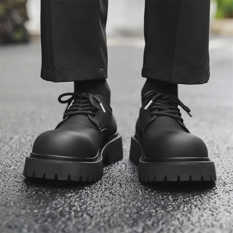 Romon Men's Casual Shoes Men Low Top Black-2