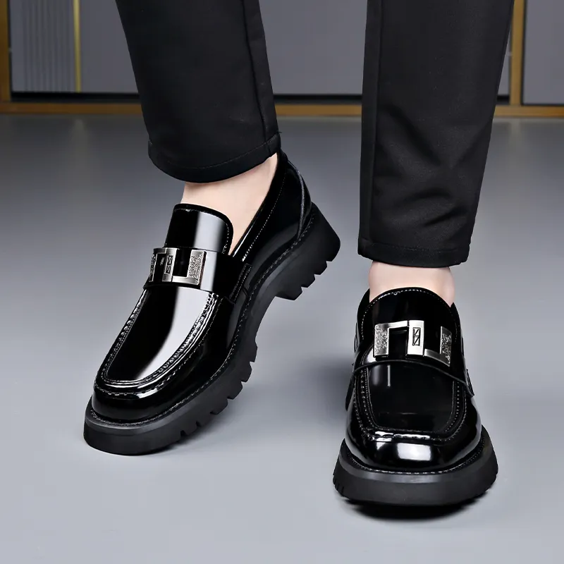 Romon Men's Casual Shoes Men Low Top Black-2