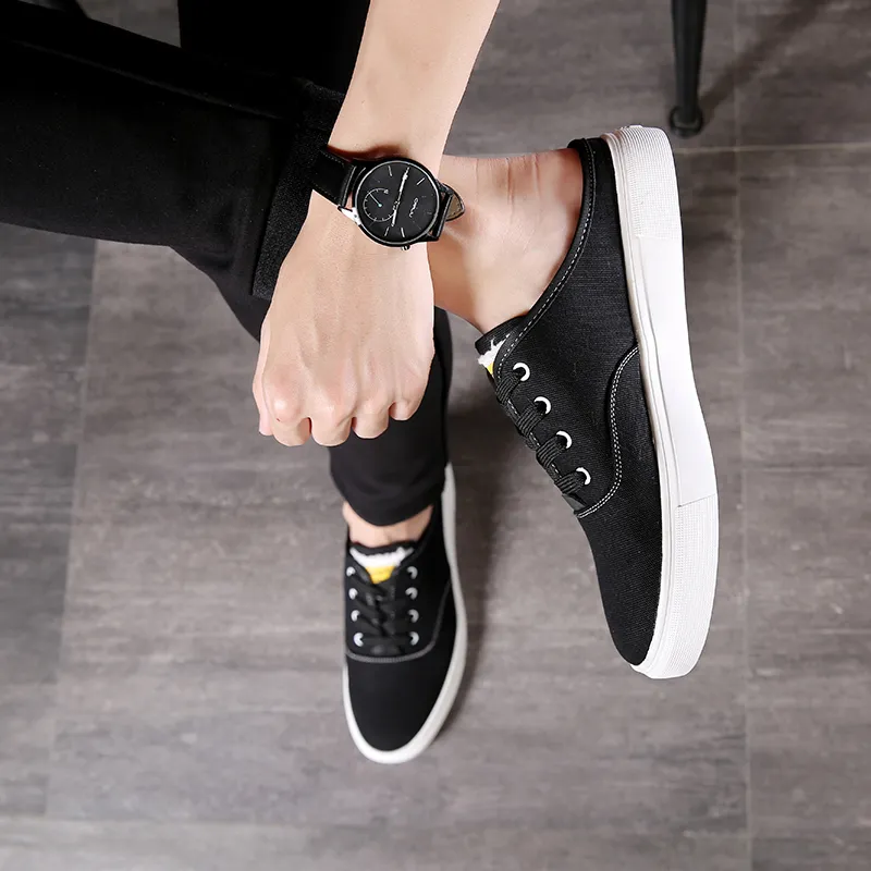 Romon Wrap toe Slippers Men's Black-3
