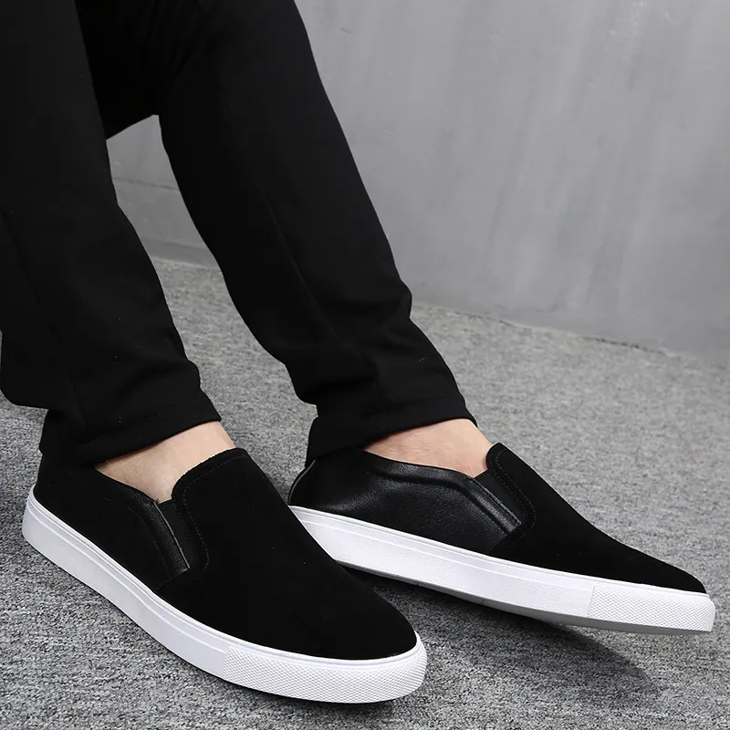 Romon Men's Casual Shoes Men Low Top Black-7