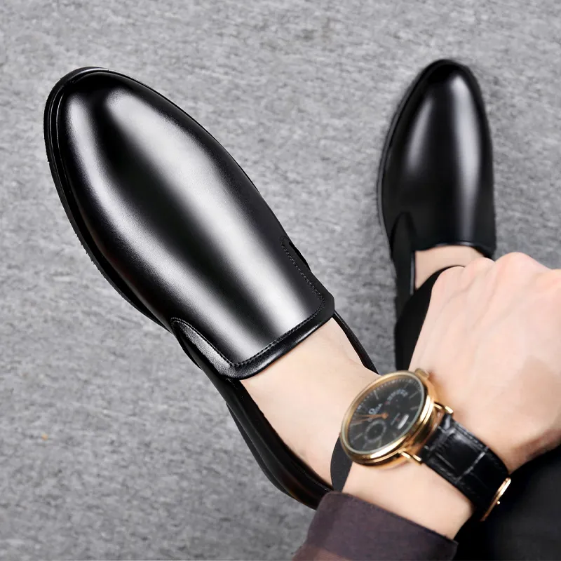 Romon Dress Shoes Men Low Top Black-35