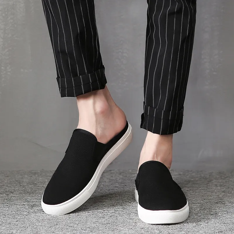 Romon Wrap toe Slippers Men's Black-5