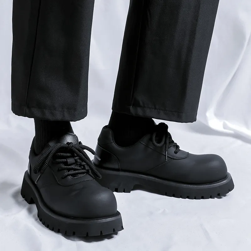 Romon Men's Casual Shoes Men Low Top Black-2