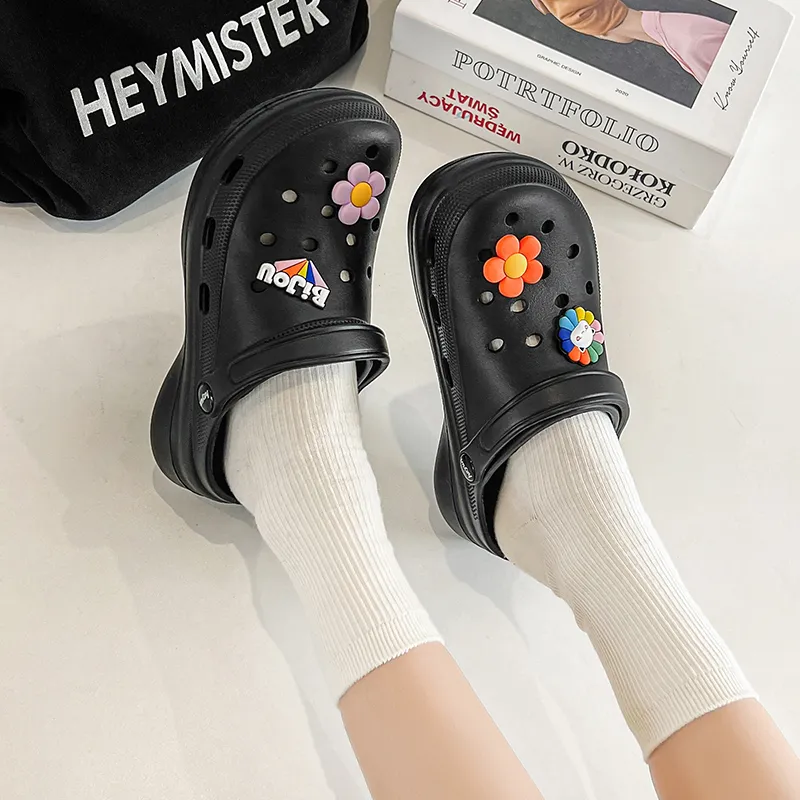 OUBT Sweet Style Closed Toe Half Slippers Fashion Beach Clogs Women's-34