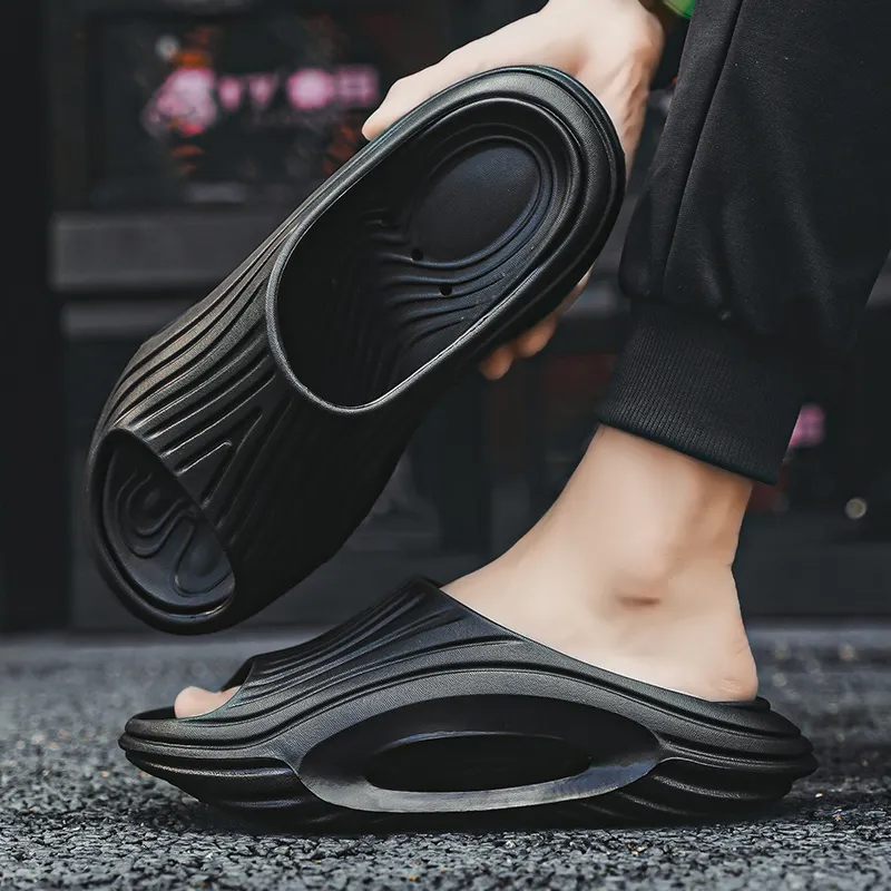 OUBT Slip Resistant Abrasion Resistant Cushioning Slide Slippers Men's-21