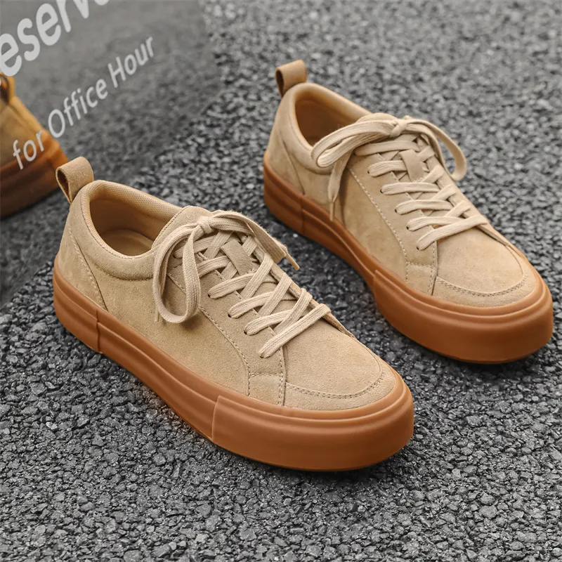 OUBT Japanese Vintage Casual Shoes Abrasion Resistant Slip Resistant Low Top Skateboard Shoes Men's-4