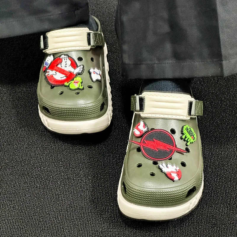 OUBT Lightning Reggae Embroidery Clogs Men's Army Green-5