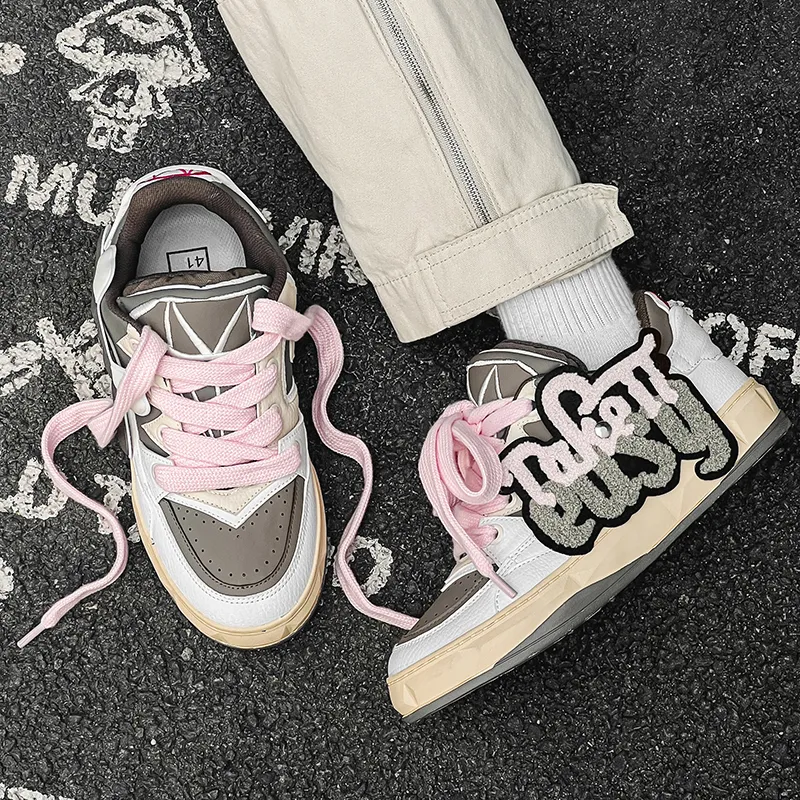 OUBT Niche Couple Trendy Shoes Breathable And Slip Resistant Low Top Skateboard Shoes Unisex-13