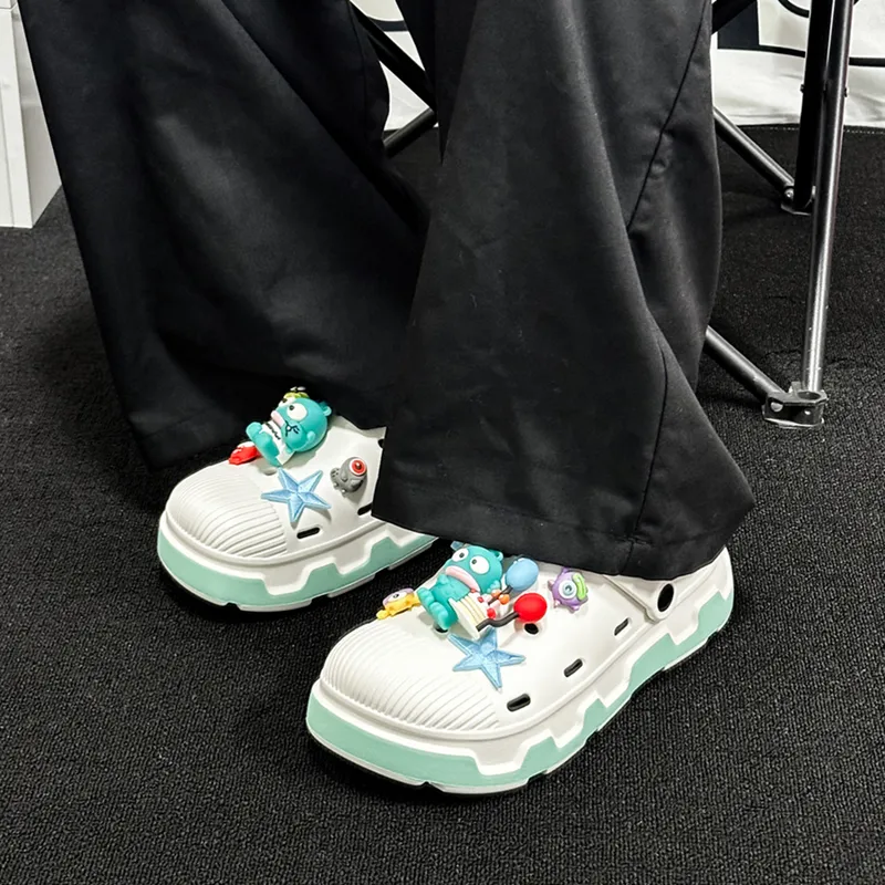 OUBT Little Monster 3D Effect Doll Clogs Unisex White-7