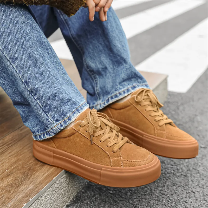 OUBT Japanese Vintage Casual Shoes Abrasion Resistant Slip Resistant Low Top Skateboard Shoes Men's-13