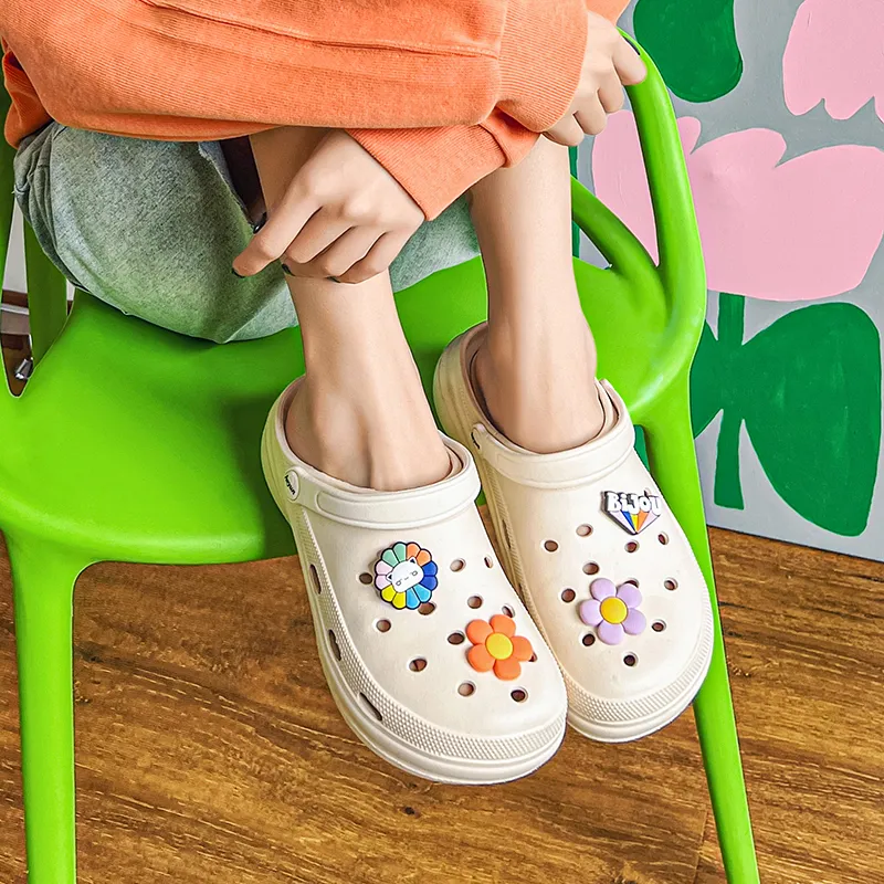 OUBT Sweet Style Closed Toe Half Slippers Fashion Beach Clogs Women's-15