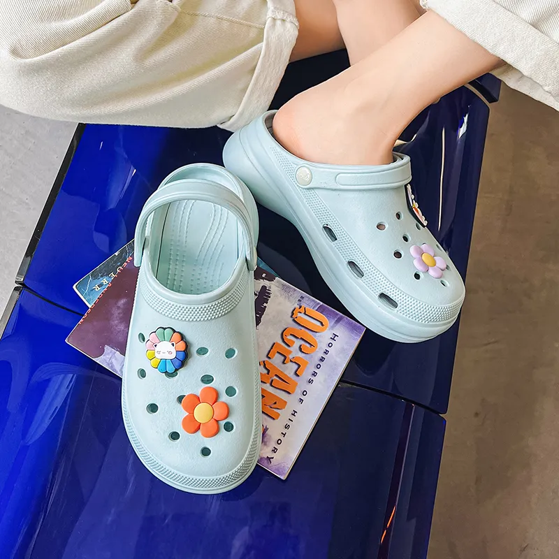 OUBT Sweet Style Closed Toe Half Slippers Fashion Beach Clogs Women's-28
