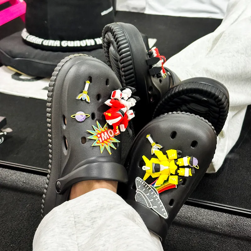 OUBT Space Marines 3D Effect Doll Clogs Unisex Black-6