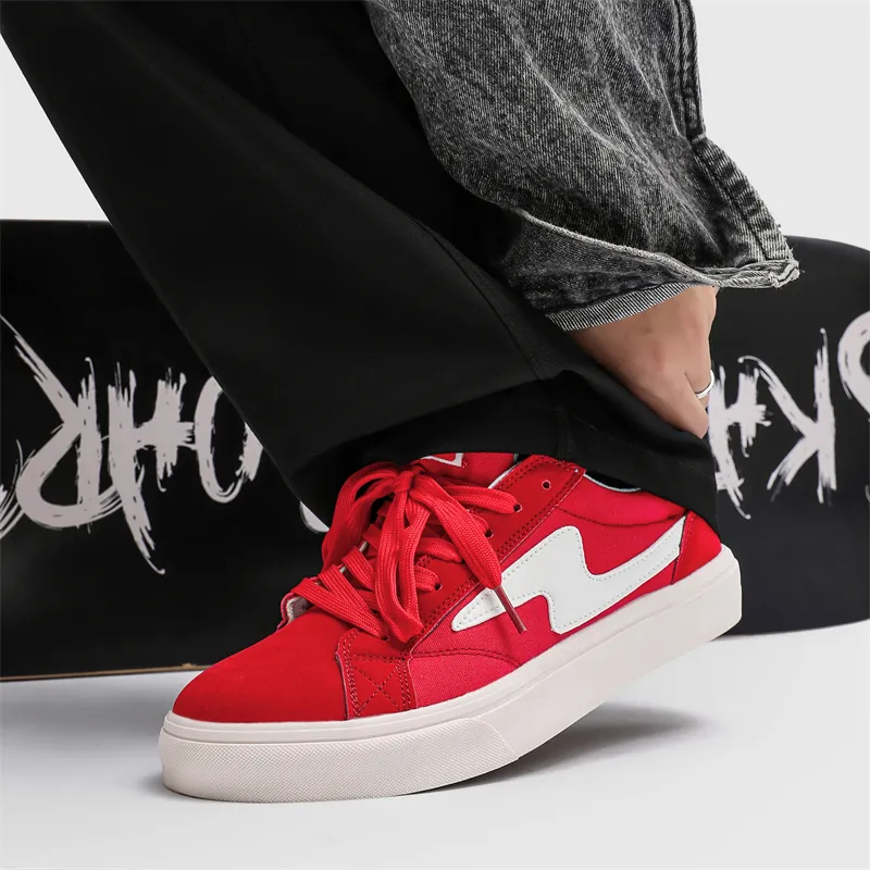 OUBT Original Design Lightning Slip Resistant, Abrasion Resistant, Breathable Low Top Skateboard Shoes Unisex-19