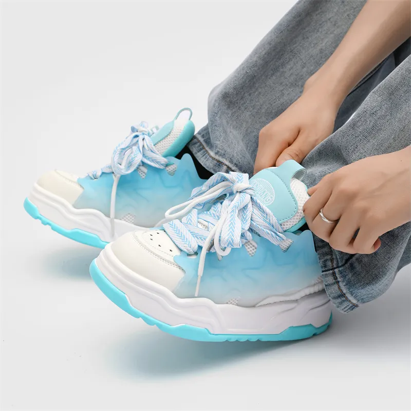 OUBT Fashion Trend, Platform Height Increase Low Top Skateboard Shoes Unisex-15