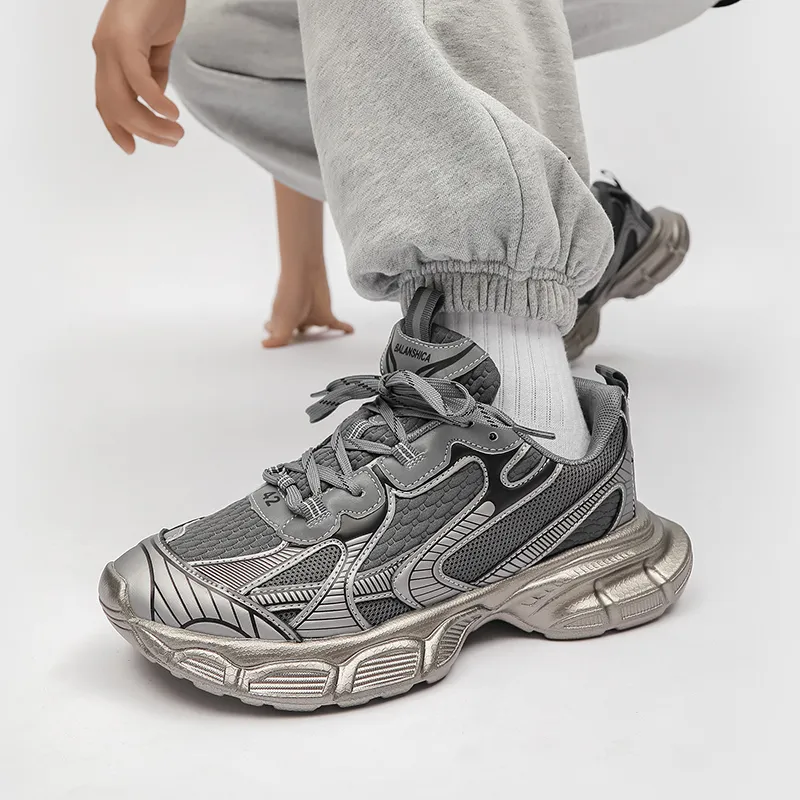 OUBT Thicker Bottom Increases Low Top Chunky Sneakers Men's-5