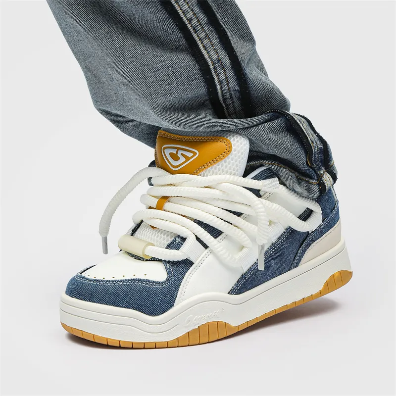 OUBT Anti-Slip And Wear-Resistant Height Increasing Low-Top Skateboard Shoes Unisex-4