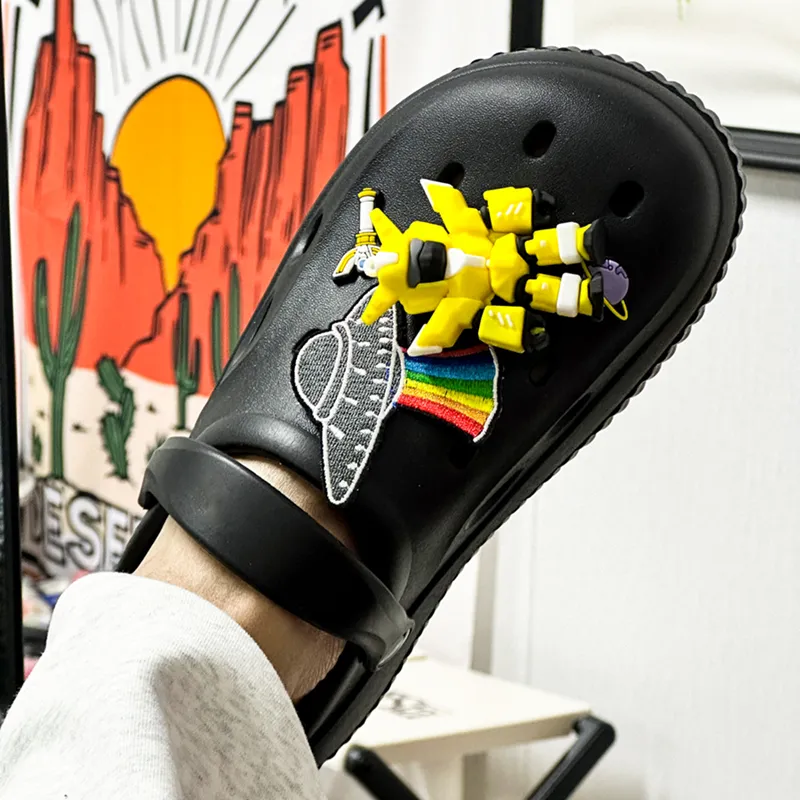 OUBT Space Marines 3D Effect Doll Clogs Unisex Black-5