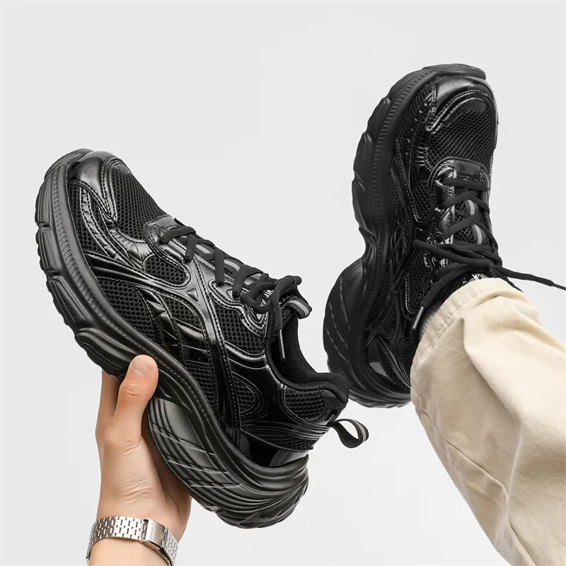 OUBT Anti-Slip Wear-Resistant Waterproof Breathable Lightweight Height Increasing Low-Top Chunky Sneakers Unisex-13