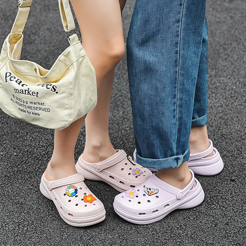 OUBT Sweet Style Closed Toe Half Slippers Fashion Beach Clogs Women's-11