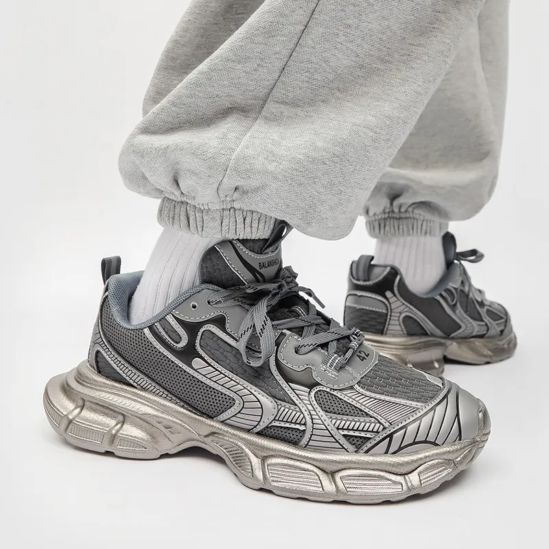 OUBT Thicker Bottom Increases Low Top Chunky Sneakers Men's-3