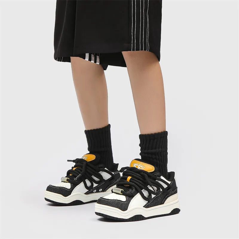 OUBT Anti-Slip And Wear-Resistant Height Increasing Low-Top Skateboard Shoes Unisex-12