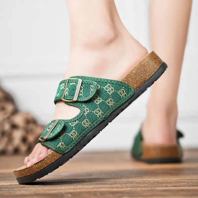 OUBT Cork Sole Slide Slippers Unisex-7