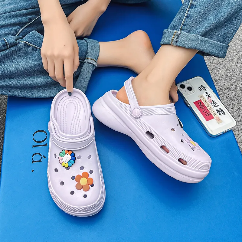 OUBT Sweet Style Closed Toe Half Slippers Fashion Beach Clogs Women's-4