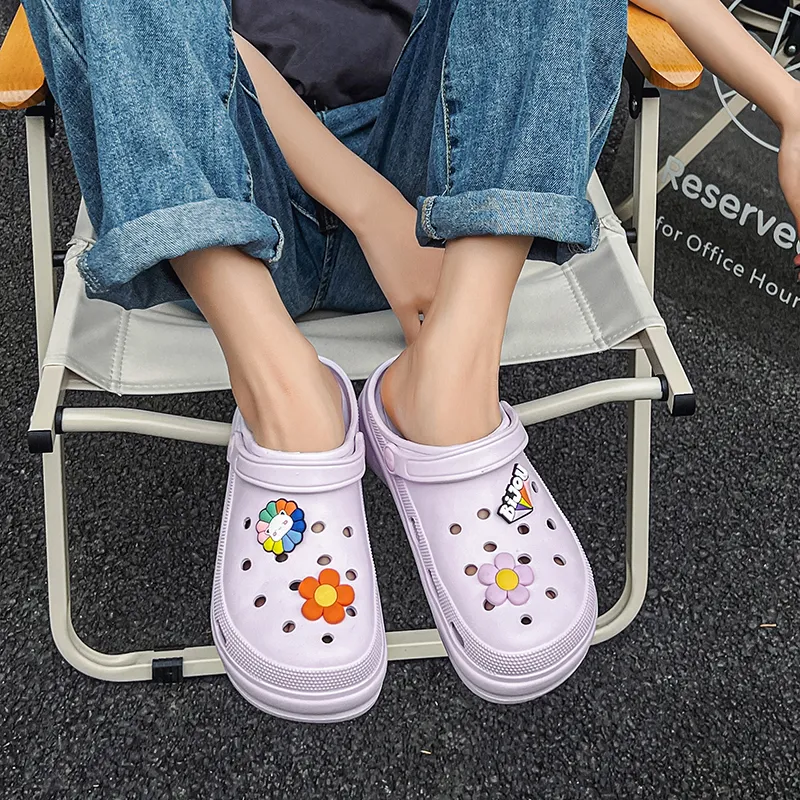 OUBT Sweet Style Closed Toe Half Slippers Fashion Beach Clogs Women's-3