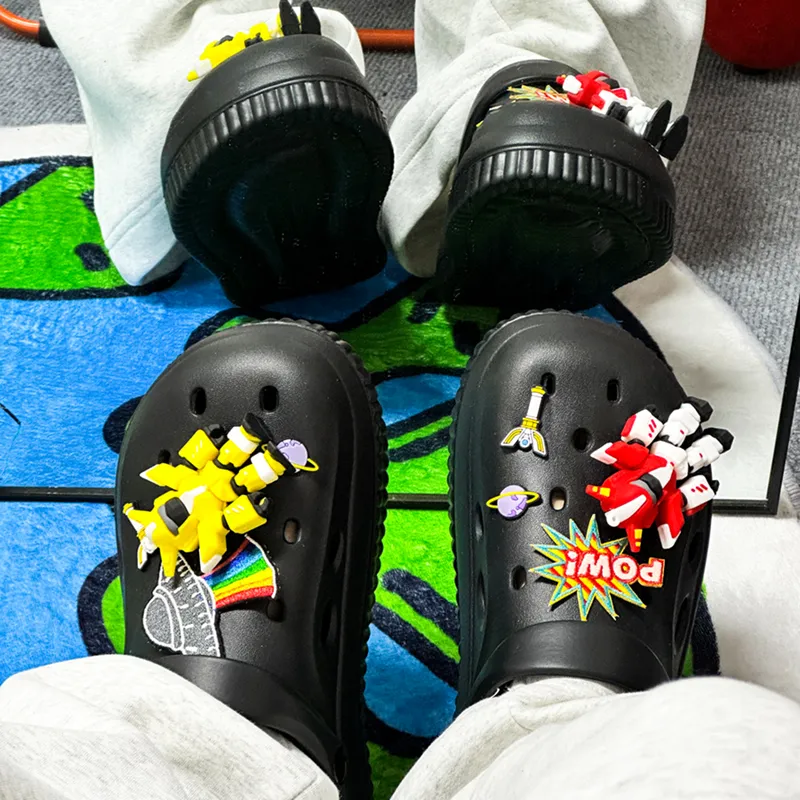 OUBT Space Marines 3D Effect Doll Clogs Unisex Black-7