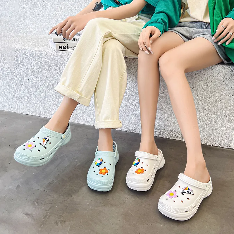 OUBT Sweet Style Closed Toe Half Slippers Fashion Beach Clogs Women's-30
