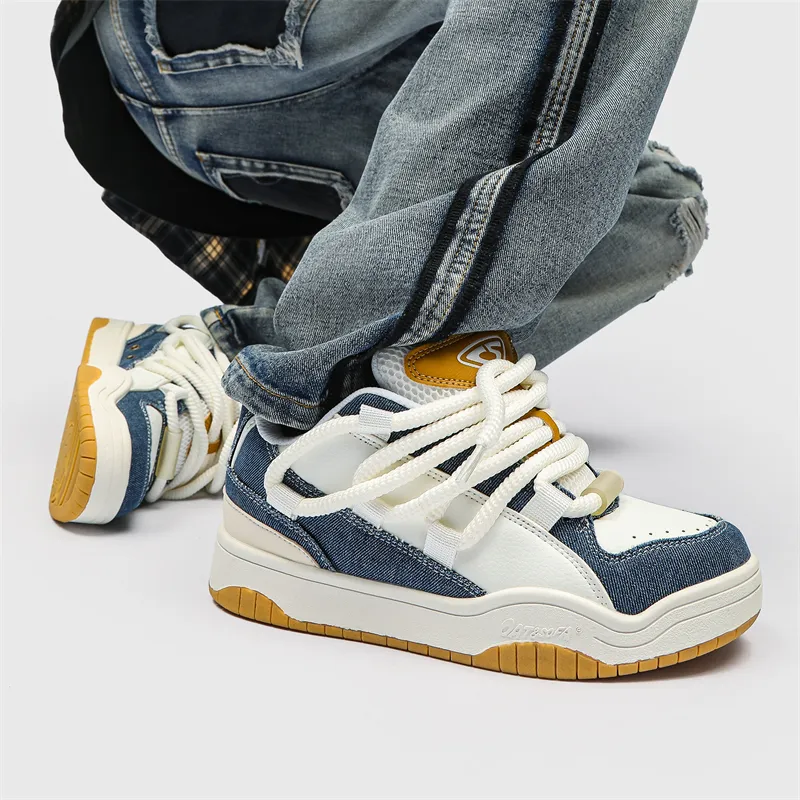 OUBT Anti-Slip And Wear-Resistant Height Increasing Low-Top Skateboard Shoes Unisex-5
