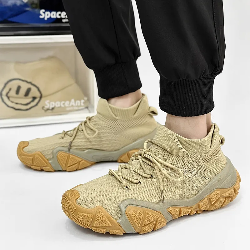 OUBT Anti-Slip Wear-Resistant Breathable Lightweight Mid-Top Running Shoes Unisex-2