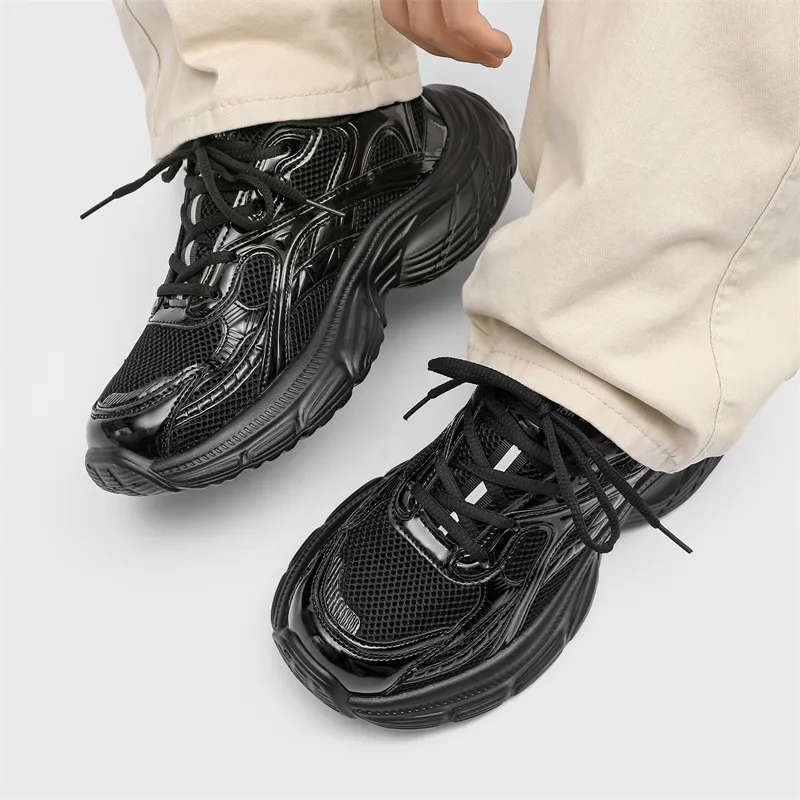 OUBT Anti-Slip Wear-Resistant Waterproof Breathable Lightweight Height Increasing Low-Top Chunky Sneakers Unisex-14