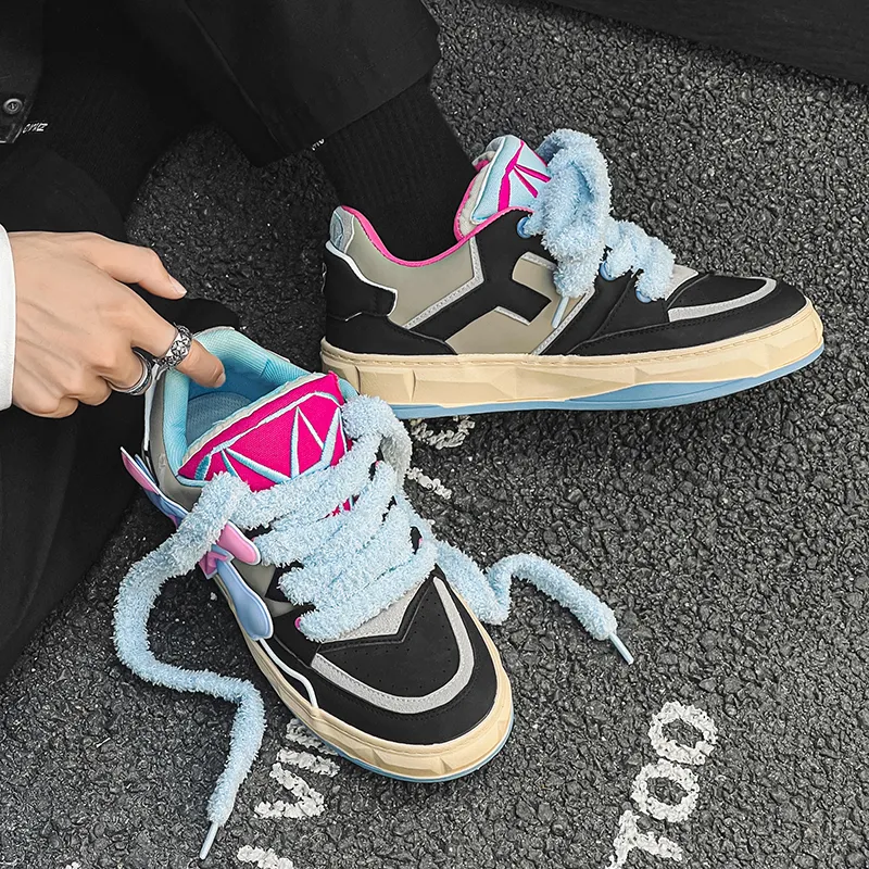 OUBT Niche Couple Trendy Shoes Breathable And Slip Resistant Low Top Skateboard Shoes Unisex-6