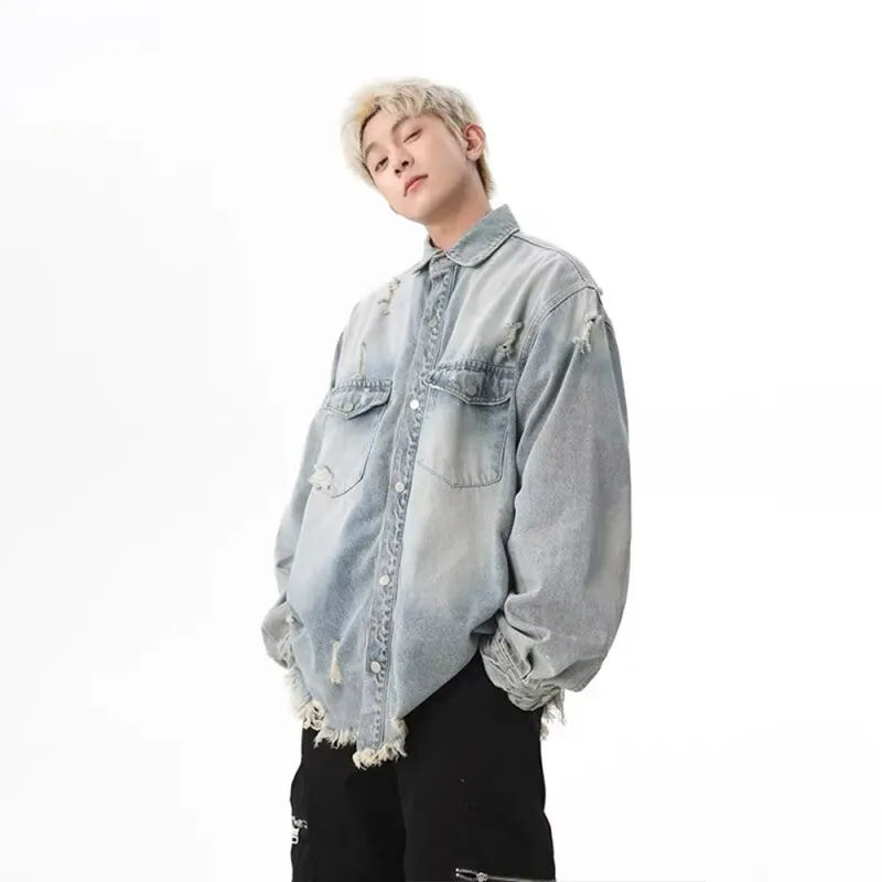LIGHTNING MONSTER Denim Jacket Unisex Blue-3