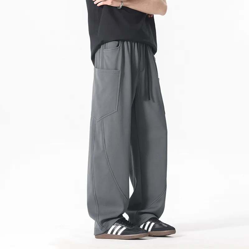 LIGHTNING MONSTER Casual Pants Unisex Solid Color-8