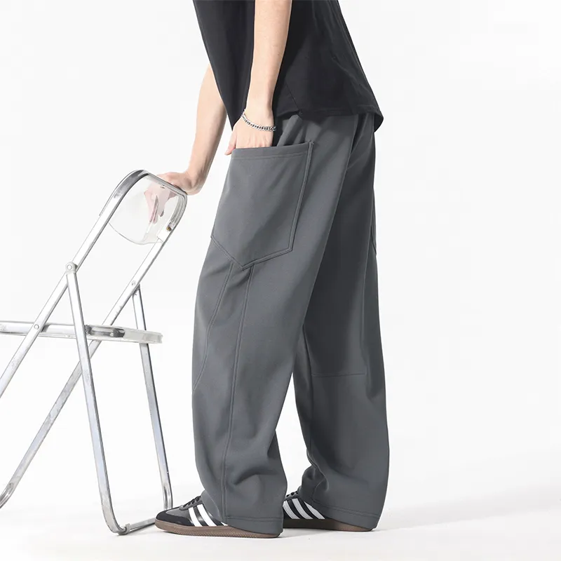 LIGHTNING MONSTER Casual Pants Unisex Solid Color-6