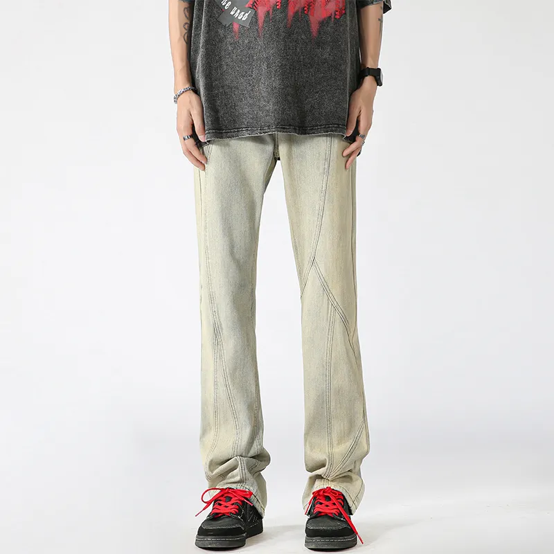 LIGHTNING MONSTER Jeans Unisex Yellow Mud-3