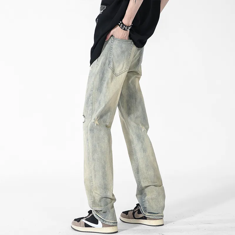 LIGHTNING MONSTER Jeans Unisex Yellow Mud-2