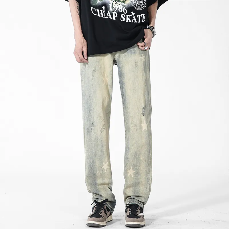 LIGHTNING MONSTER Jeans Unisex Yellow Mud-3