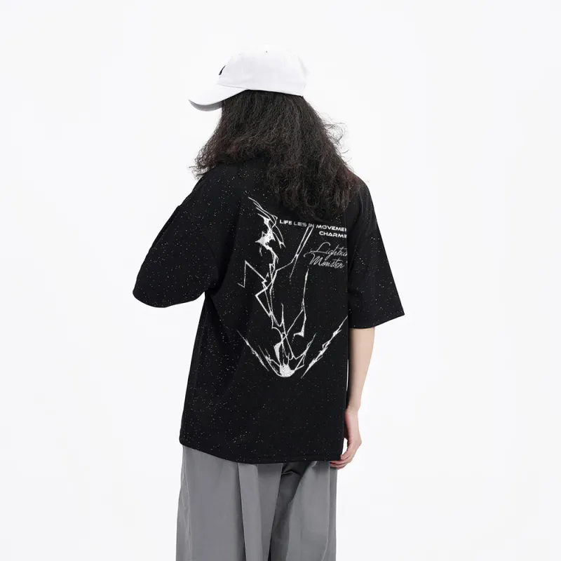 LIGHTNING MONSTER T Shirt Unisex Black-2