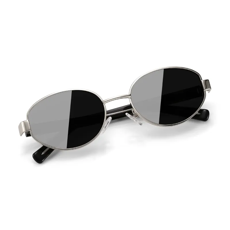 SUYAN Alloy Plate Frame Oval Sunglasses Unisex-5