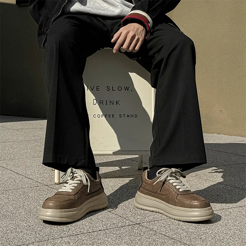 KUNGFUDEER Thread Line Collection Anti-Slip Wear-Resistant Low-Top Skateboard Shoes Men's-3