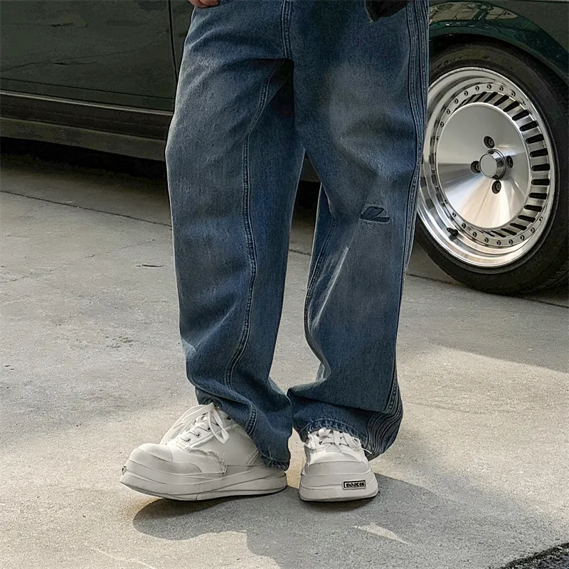 KUNGFUDEER Distressed Aesthetic Anti-Slip Wear-Resistant Low-Top Skateboard Shoes Men's-7