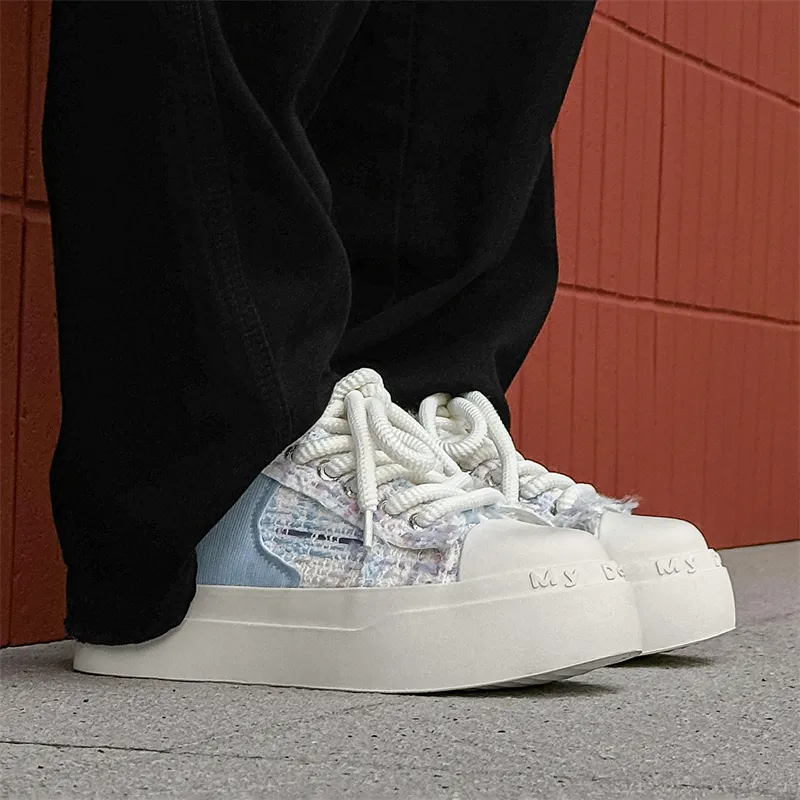 KUNGFUDEER Freestyle Definition Slip Resistant Height Increasing Low Top Skateboard Shoes Men's-4