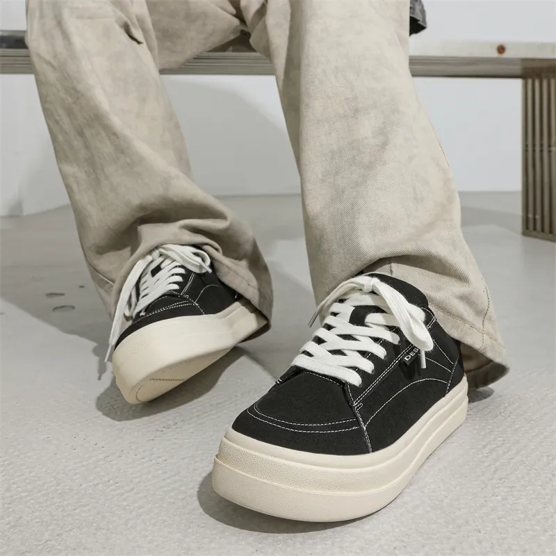 KUNGFUDEER Thread Line Collection Anti Slip Wear Resistant Low Top Skateboard Shoes Unisex-4