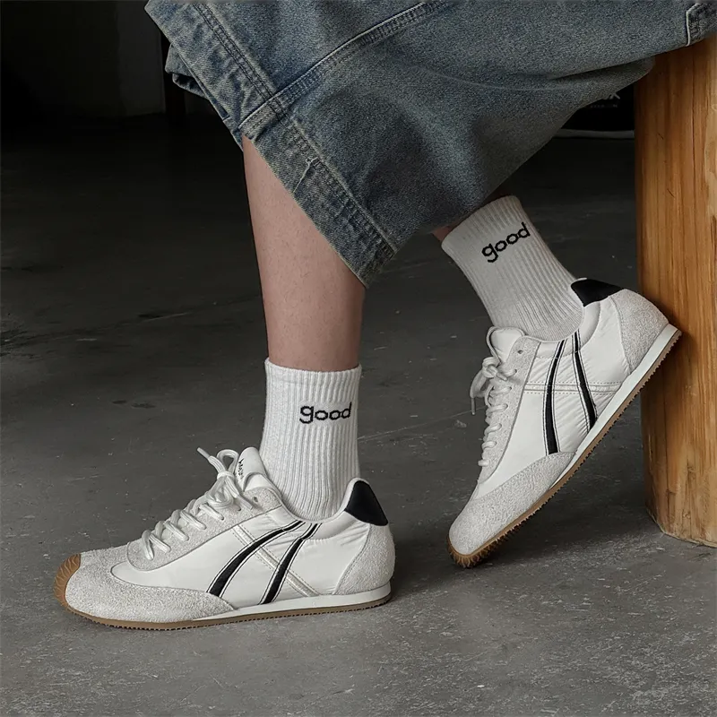 KUNGFUDEER Freestyle Definition Canvas Shoes Unisex White Gray-2