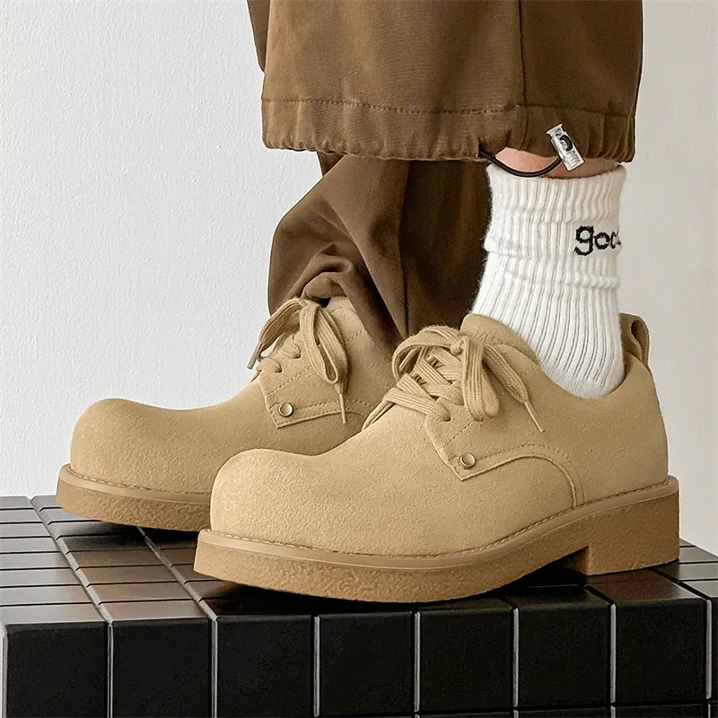 KUNGFUDEER Dimensional Player Slip Resistant Height Increasing Low Top Casual Shoes Unisex-4