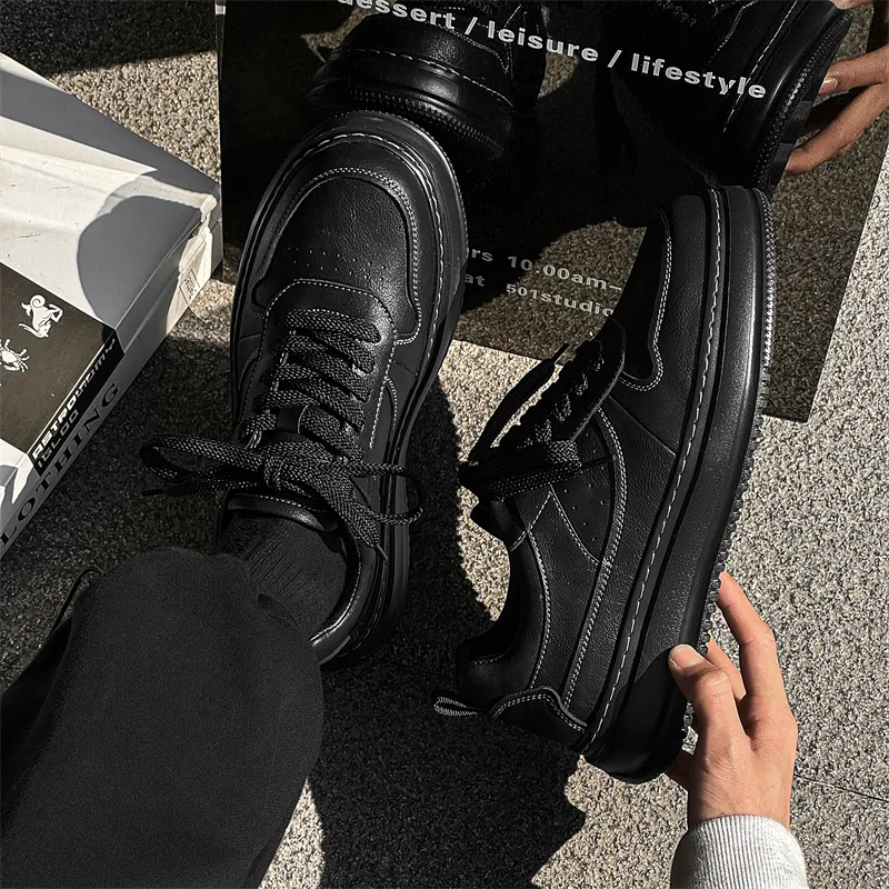 KUNGFUDEER Thread Line Collection Anti-Slip Wear-Resistant Low-Top Skateboard Shoes Men's-16